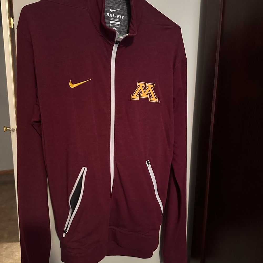 Nike Maroon Minnesota Gophers Zip-Up Jacket Size Medium